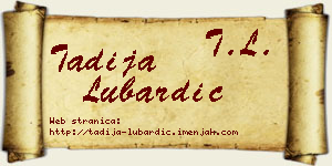 Tadija Lubardić vizit kartica